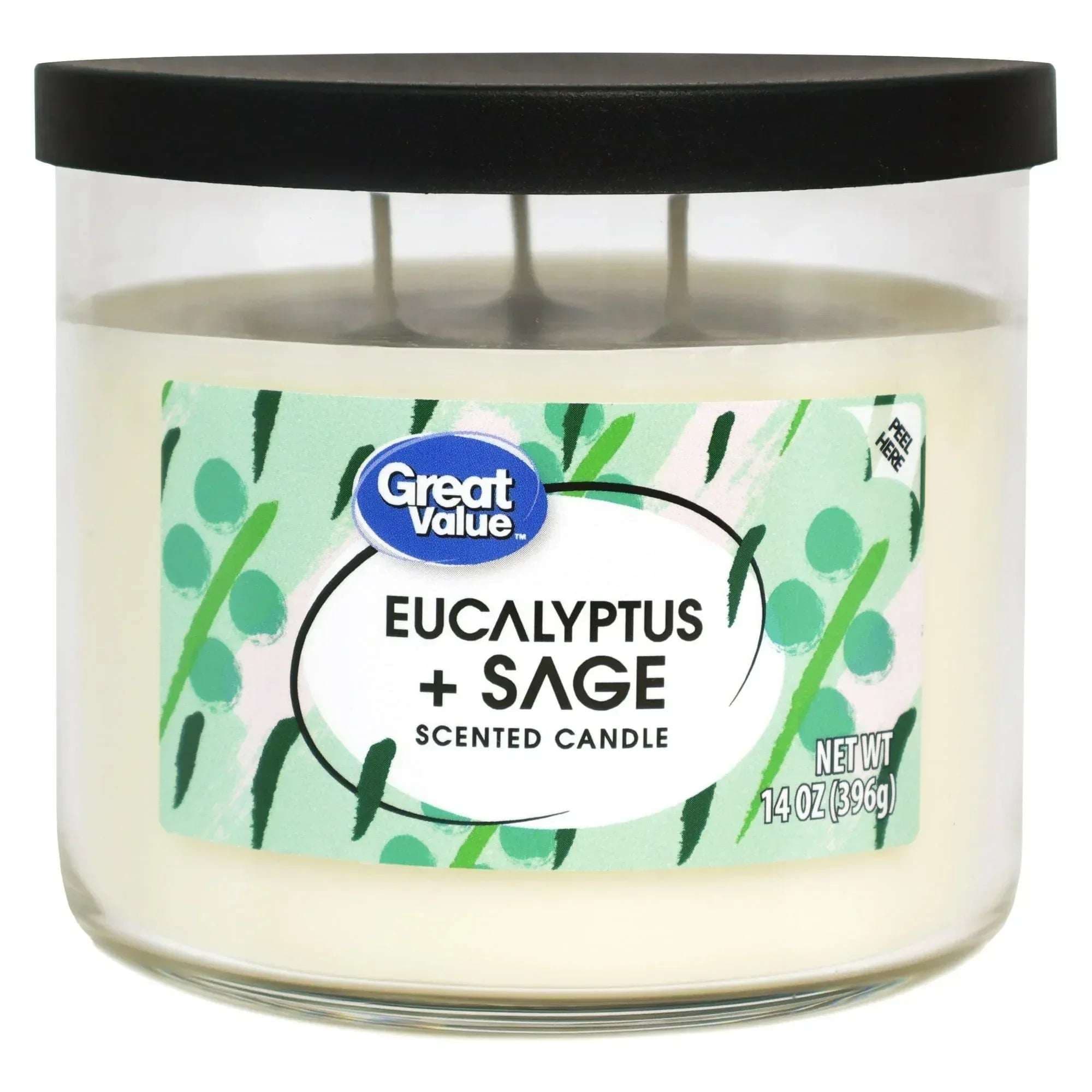Great Value Eucalyptus & Sage Candle, 14 oz