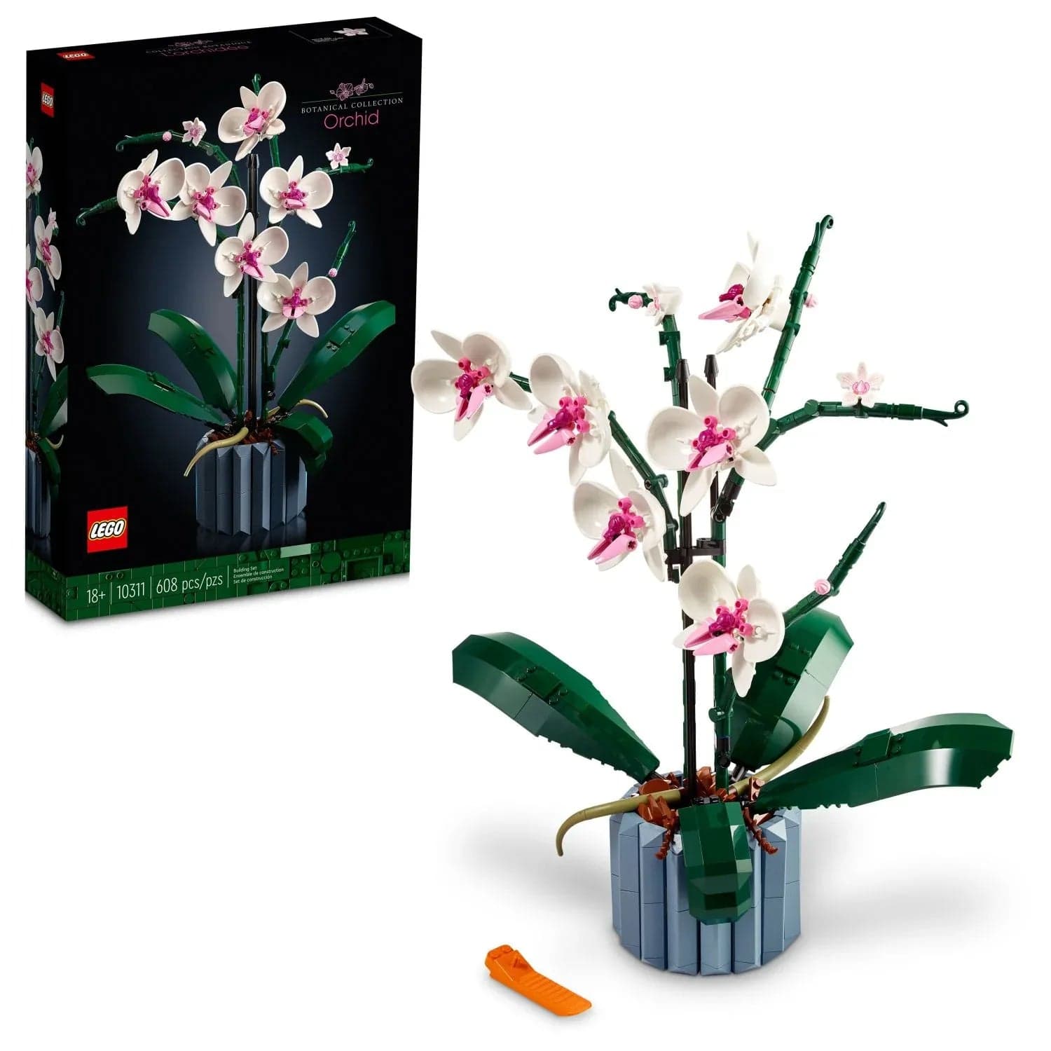 LEGO Botanicals Orchid Artificial Indoor Flowers Building Set, 10311