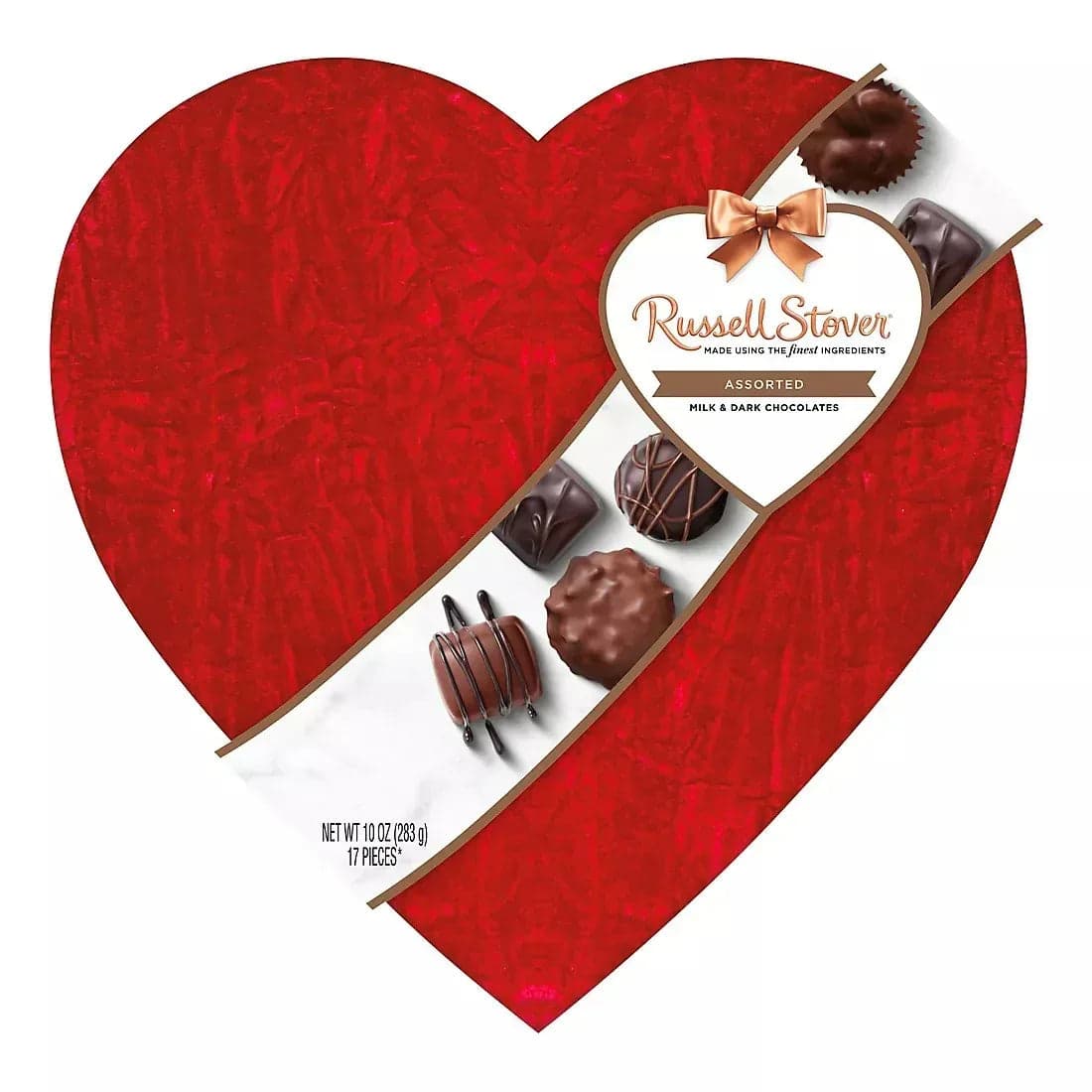 Russell Stover Red Velvet Heart Box of Chocolates, 17 pc.