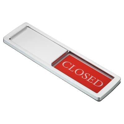 Unique Bargains Acrylic Self-Adhesive Decor Home Business Open Closed Sign Black