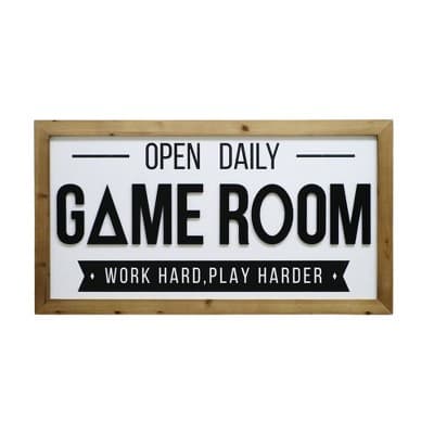 VIP Wood 37.01 in. Multicolor Game Room Open Wall Decor