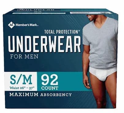 Member's Mark Total Protection Incontinence Underwear for Men