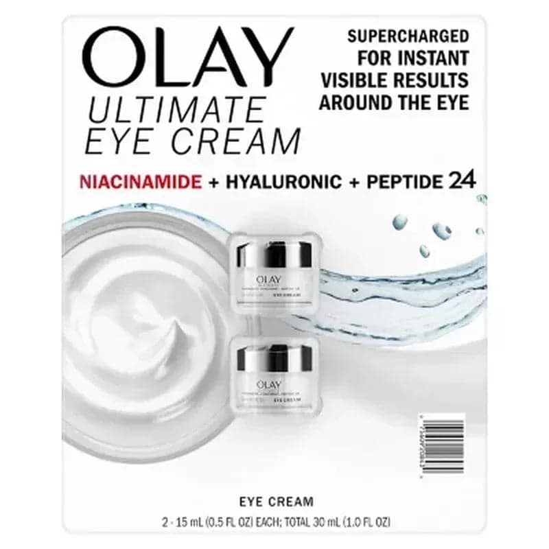 Olay Ultimate Niacinamide + Hyaluronic + Peptide Eye Cream (0.5 Fl. Oz., 2 Pk.)