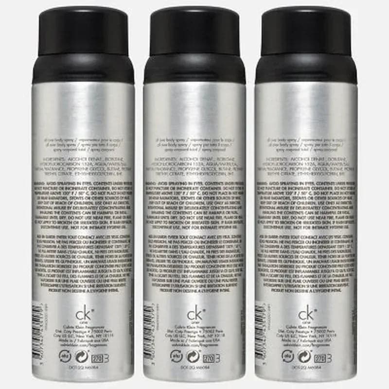 Calvin Klein CK One Body Spray, 5.4 Oz, 3 Pk