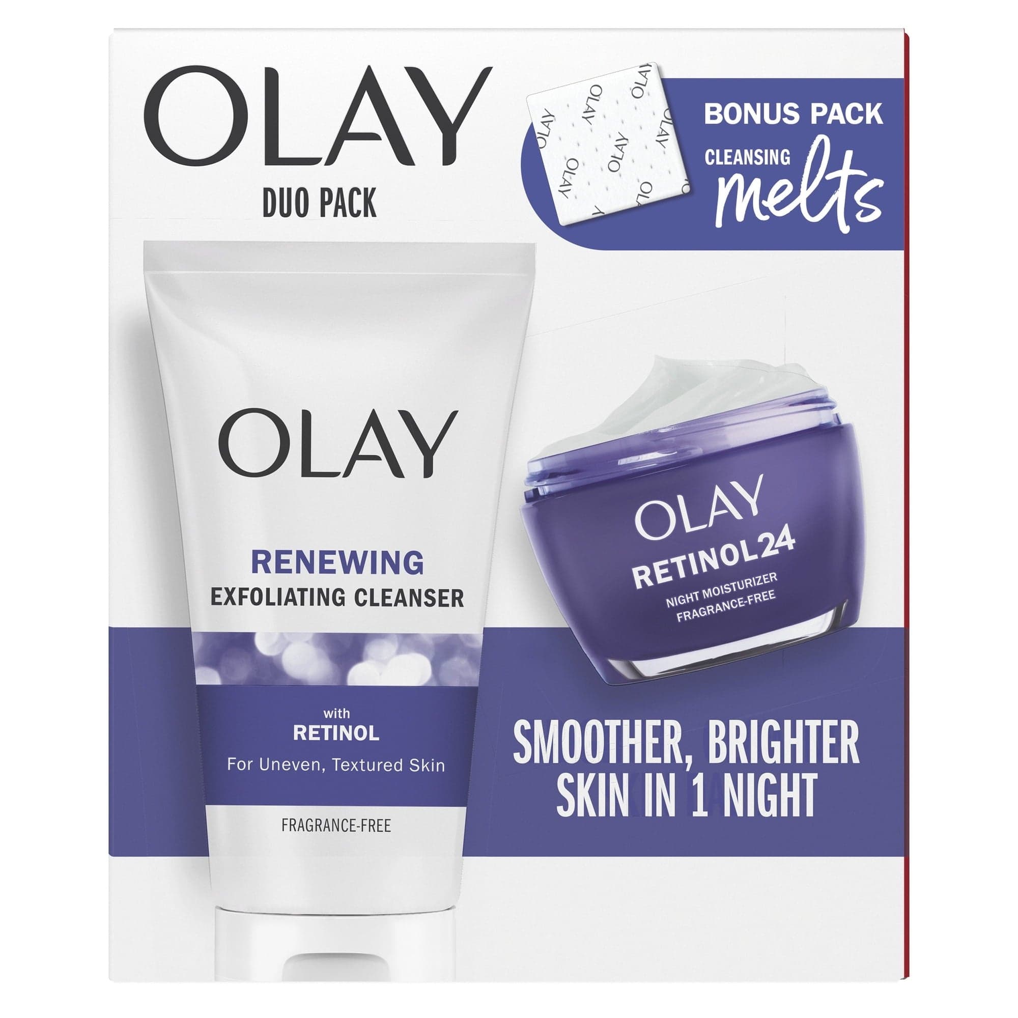 Olay Skin Care Retinol Duo Pack, Face Moisturizer & Face Wash, Smoothing and Anti-Aging