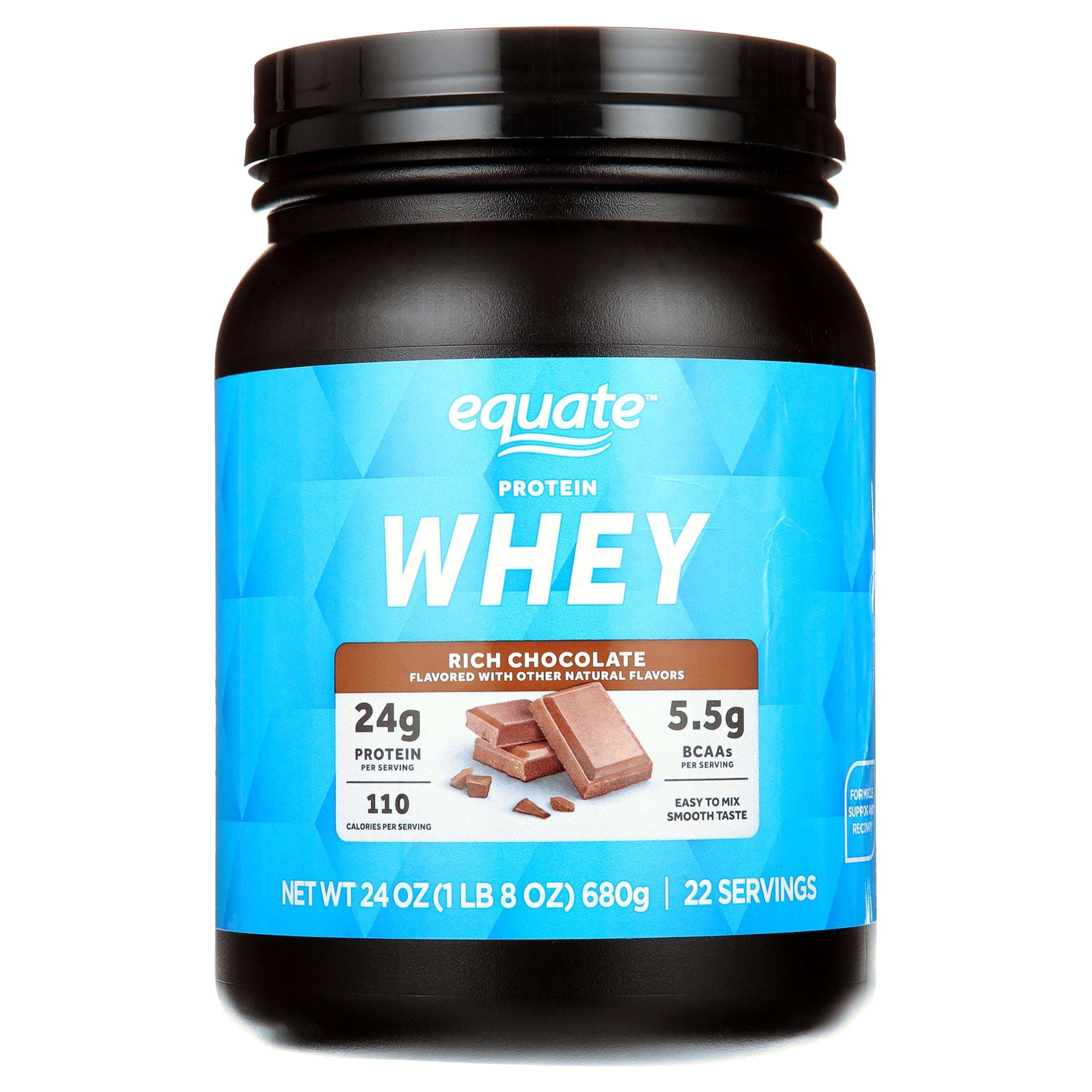 Equate Whey Protein Powder, Rich Chocolate, 24 oz