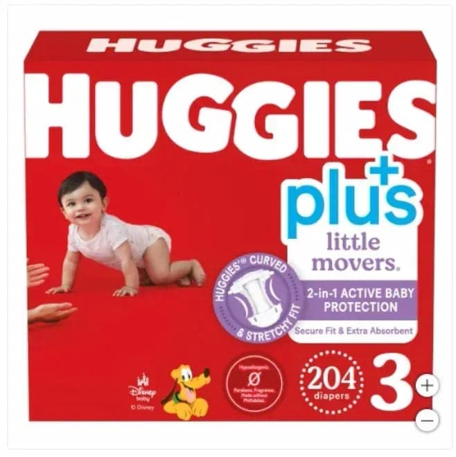 Huggies Plus Diapers Sizes 3 - 7