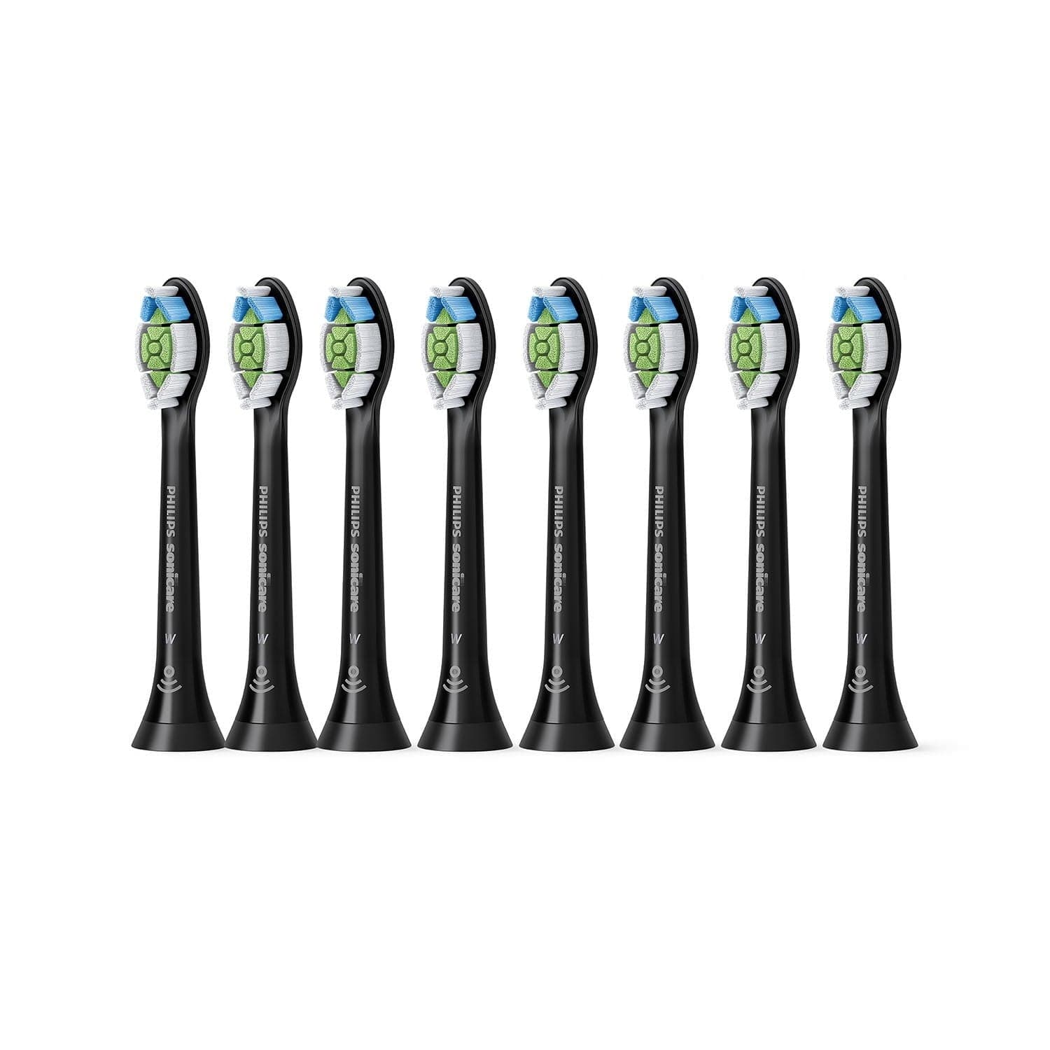 Philips Sonicare DiamondClean Replacement Toothbrush Heads, Black, 8 ct.