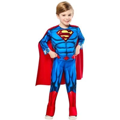 DC Comics Boys' Superman Halloween Costume Jumpsuit Blue 3T-4T