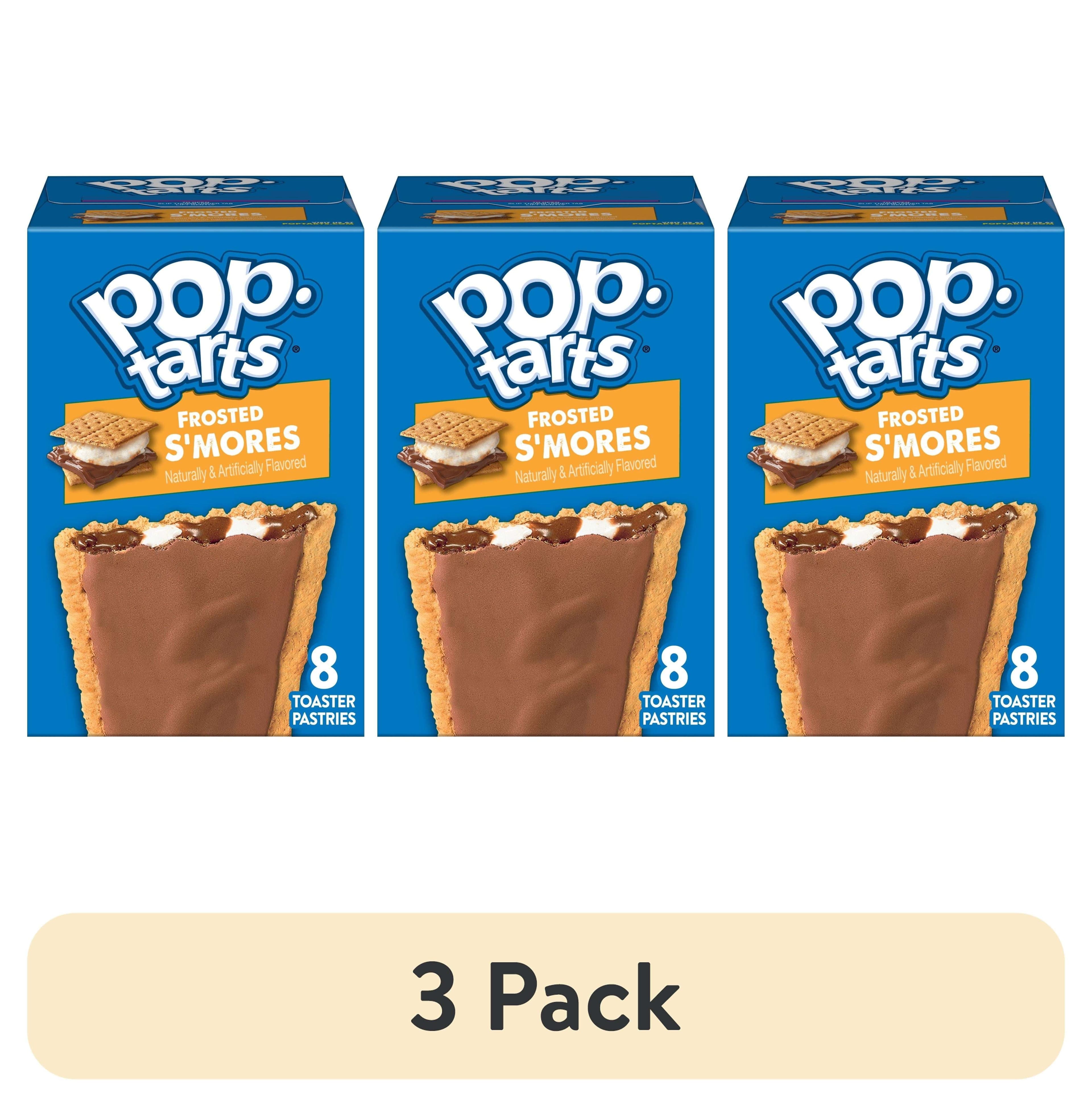 Pop-Tarts Frosted S'mores Toaster Pastries, Breakfast Foods, Shelf-Stable, 13.5 oz (8 Count), 3-Pack