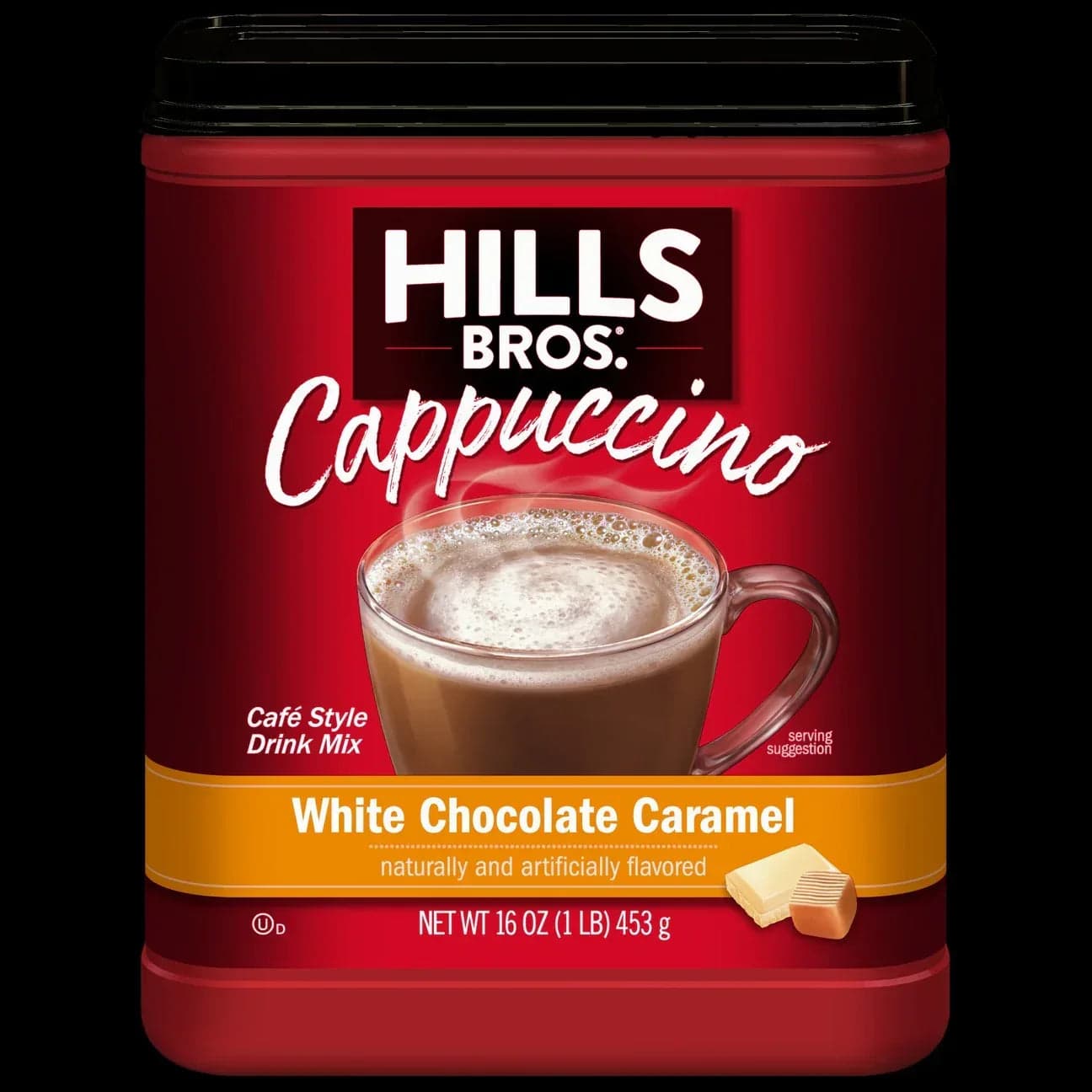 Hills Bros. Cappuccino White Chocolate Caramel Instant Cappuccino Mix