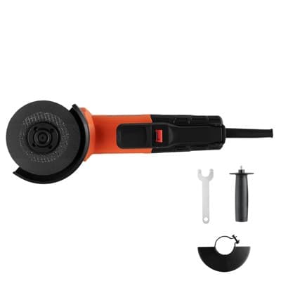 VEVOR Angle Grinder, 4-1/2" Electric Grinder Power Tool, 8Amps 12000RPM High-Speed Corded Angle Grinders, 230° Adjustable Dust Guard, Orange&Black