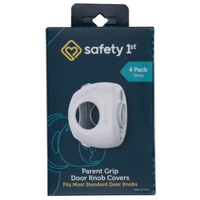 Safety 1st Parent Grip Door Knob Covers - 3pk - Gray: Child Safety Locks, Tool-Free, Pressure-Mounted Design