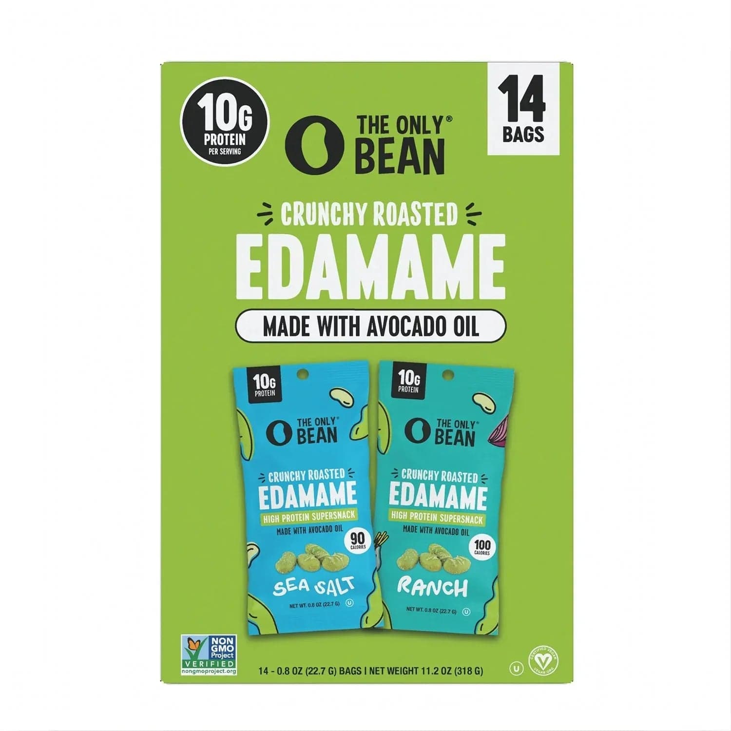 The Only Bean Edamame Beans, 0.9 oz., 12 pk.