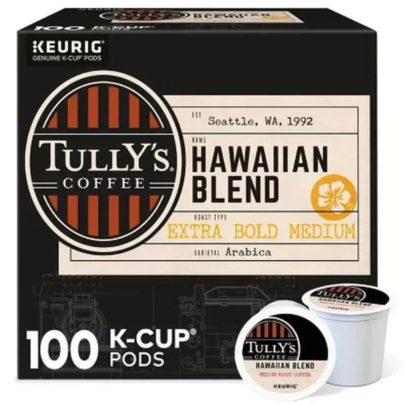 Tully's Coffee K-Cup Pods, Hawaiian Blend (100 Ct.)