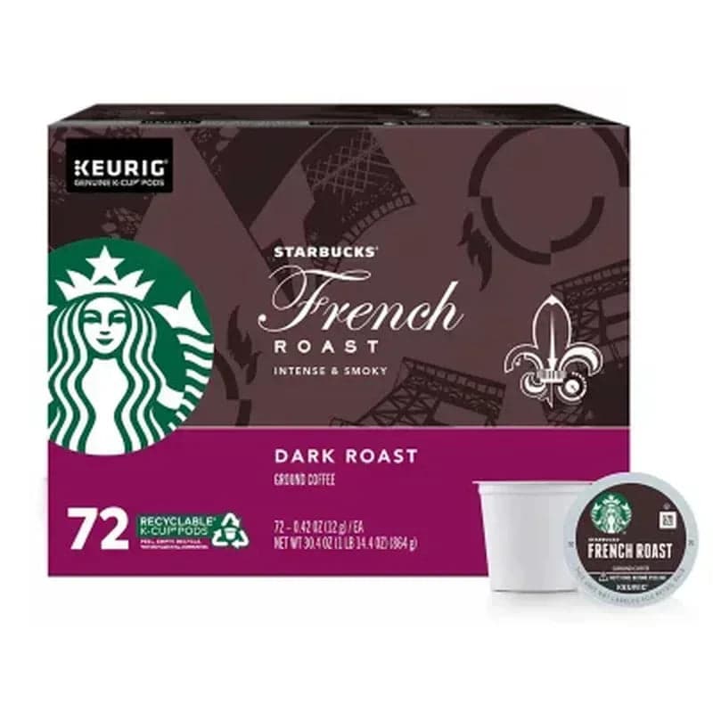 Starbucks French Roast K-Cup Coffee Pods, Dark Roast (72 Ct.)