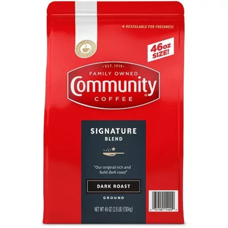 Community Coffee Signature Blend Dark Roast Ground Coffee (46 Oz.)