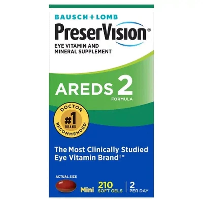Bausch + Lomb PreserVision AREDS 2 Formula Eye Vitamin Mini Softgels (210 Ct.)