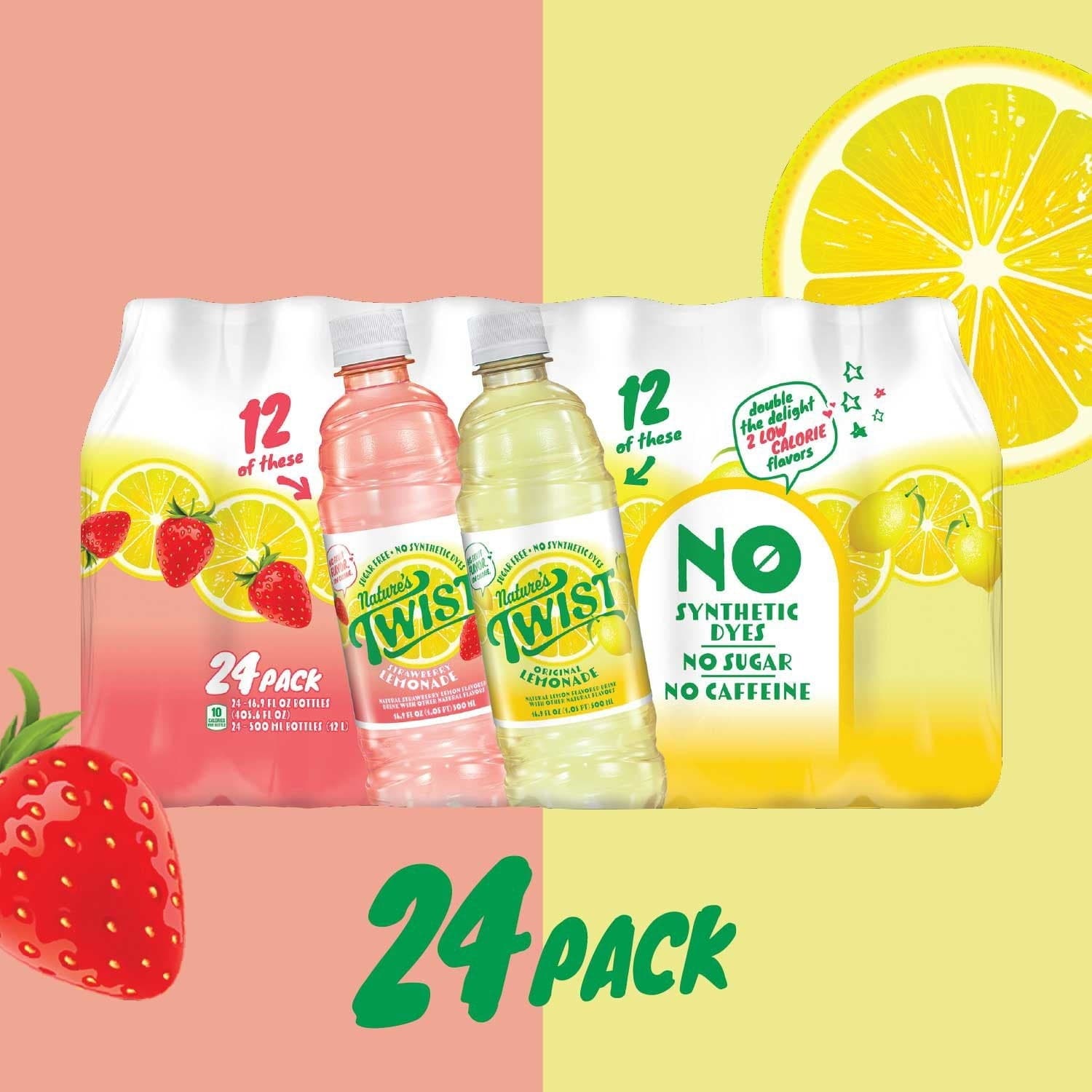 Nature's Twist Sugar Free Lemonade Variety Pack, 16.9 fl. oz., 24 pk.