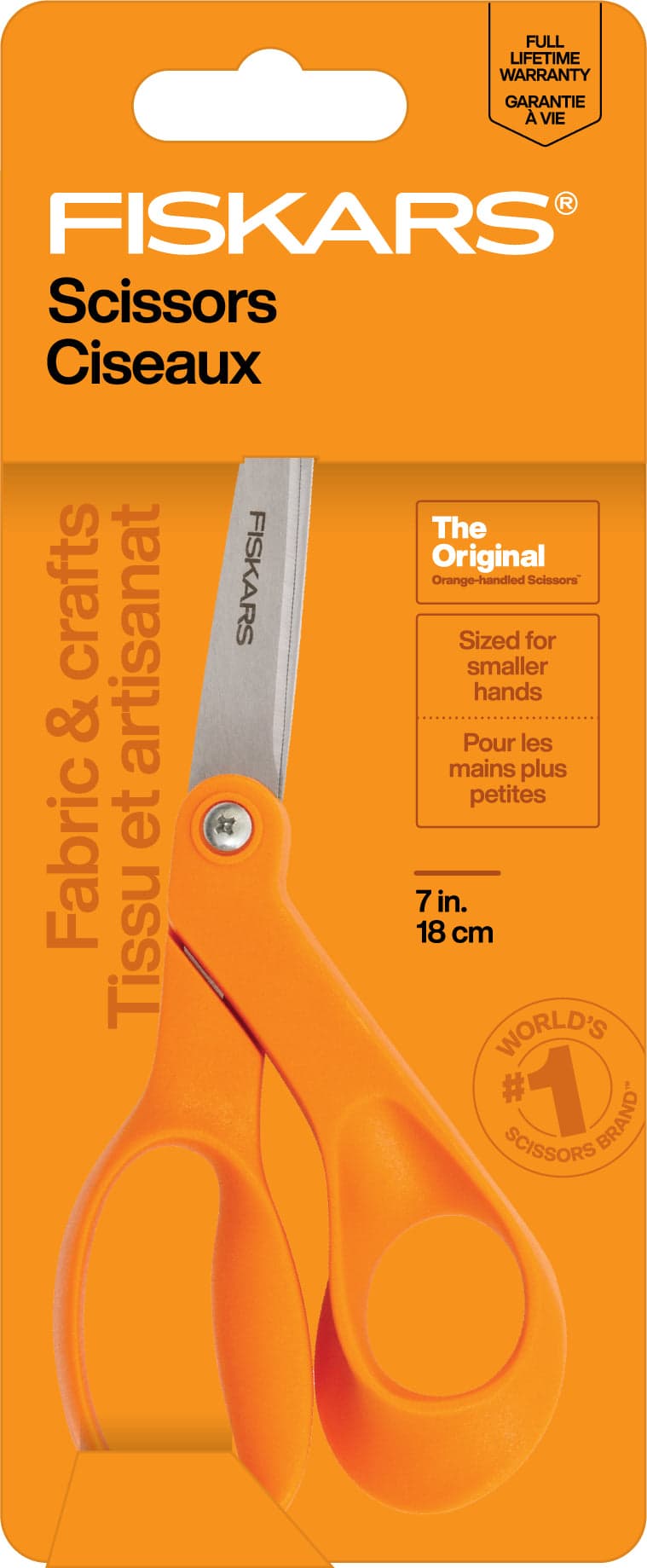 Fiskars Petite Original Orange-Handled Scissors, 7 inch