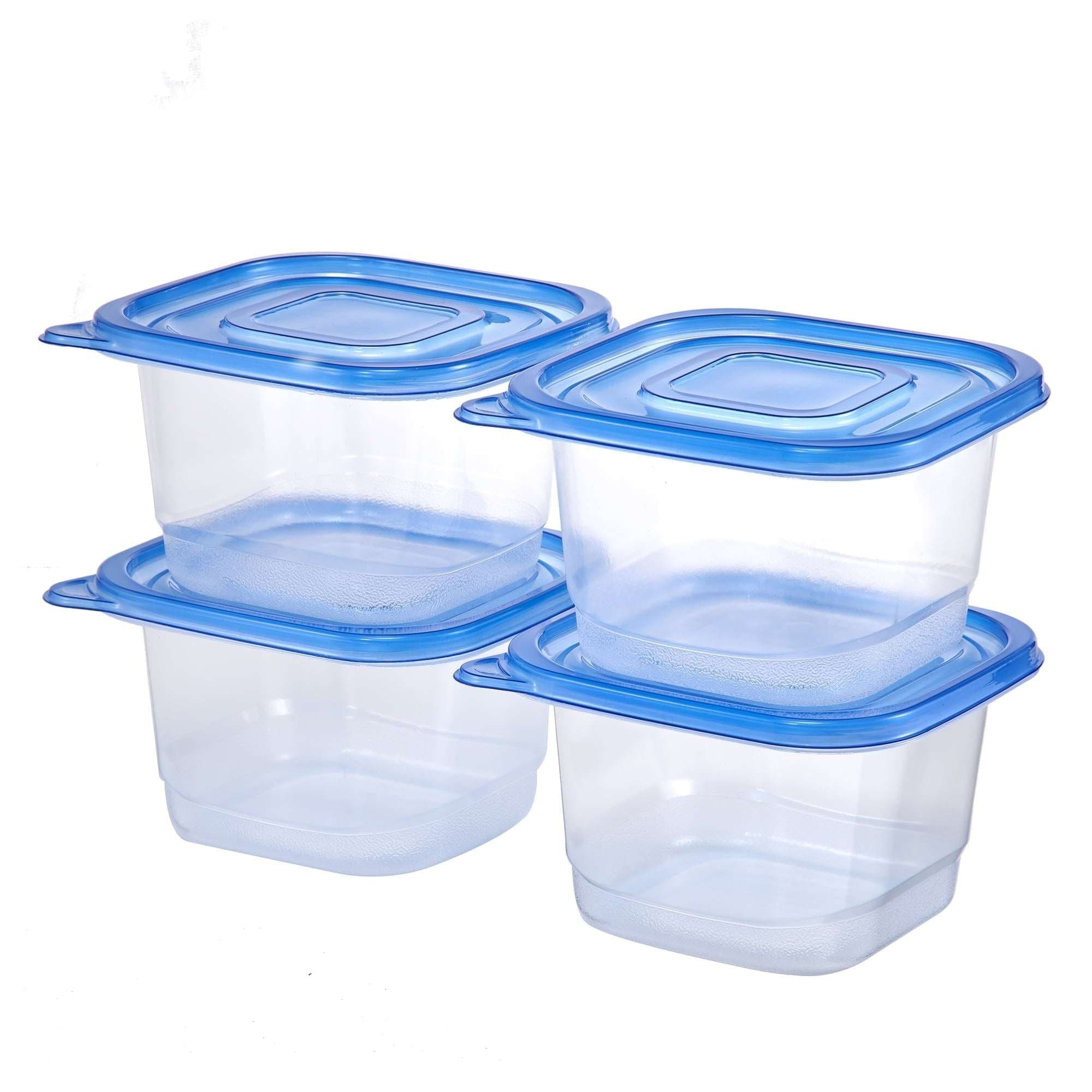 Mainstays 4-Pack 4.4-Cup Plastic Square Food Storage Containers