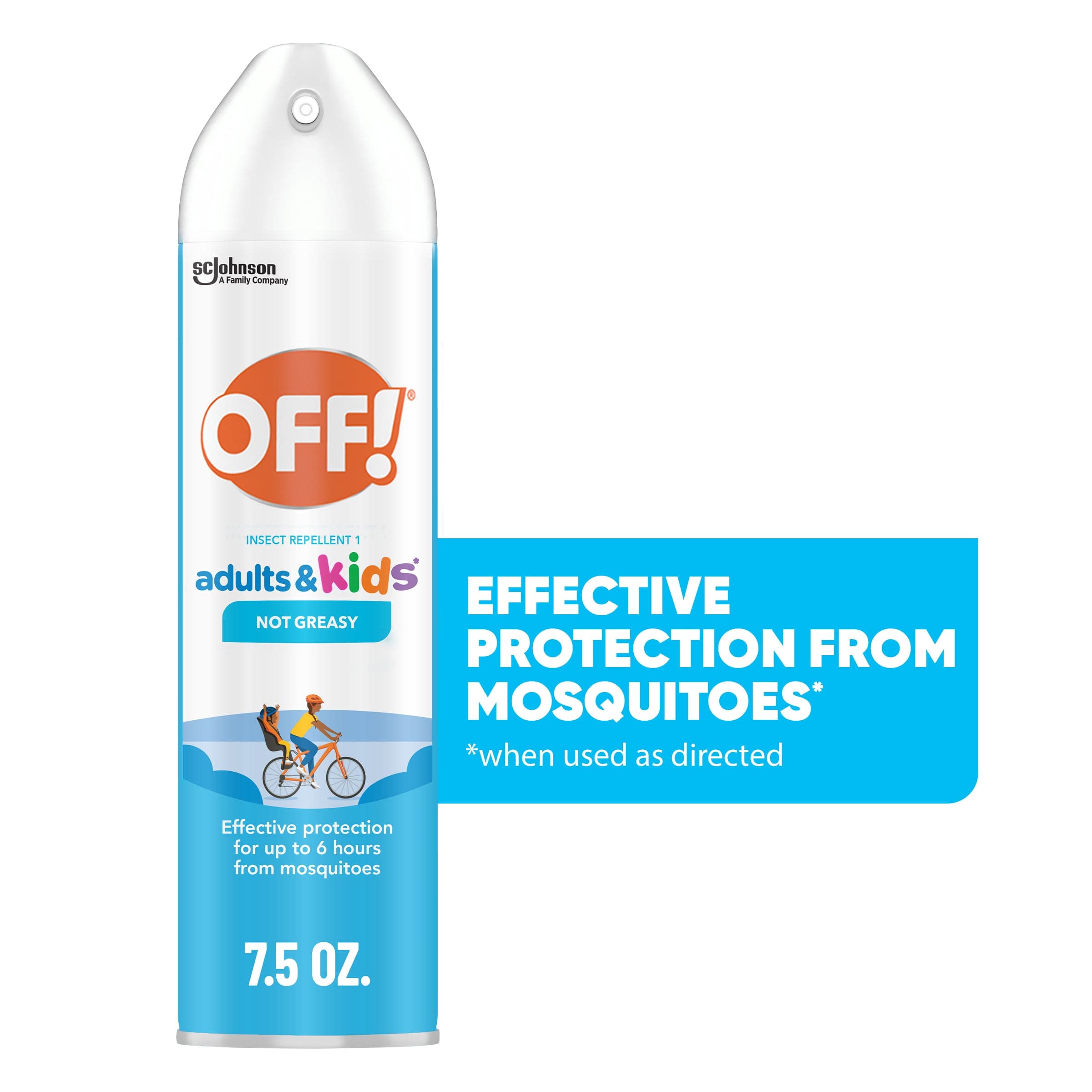 OFF! Insect Repellent Aerosol for Adults & Kids, Fragrance-Free Bug Spray for Everyday Protection from Mosquitoes, 7.5 oz