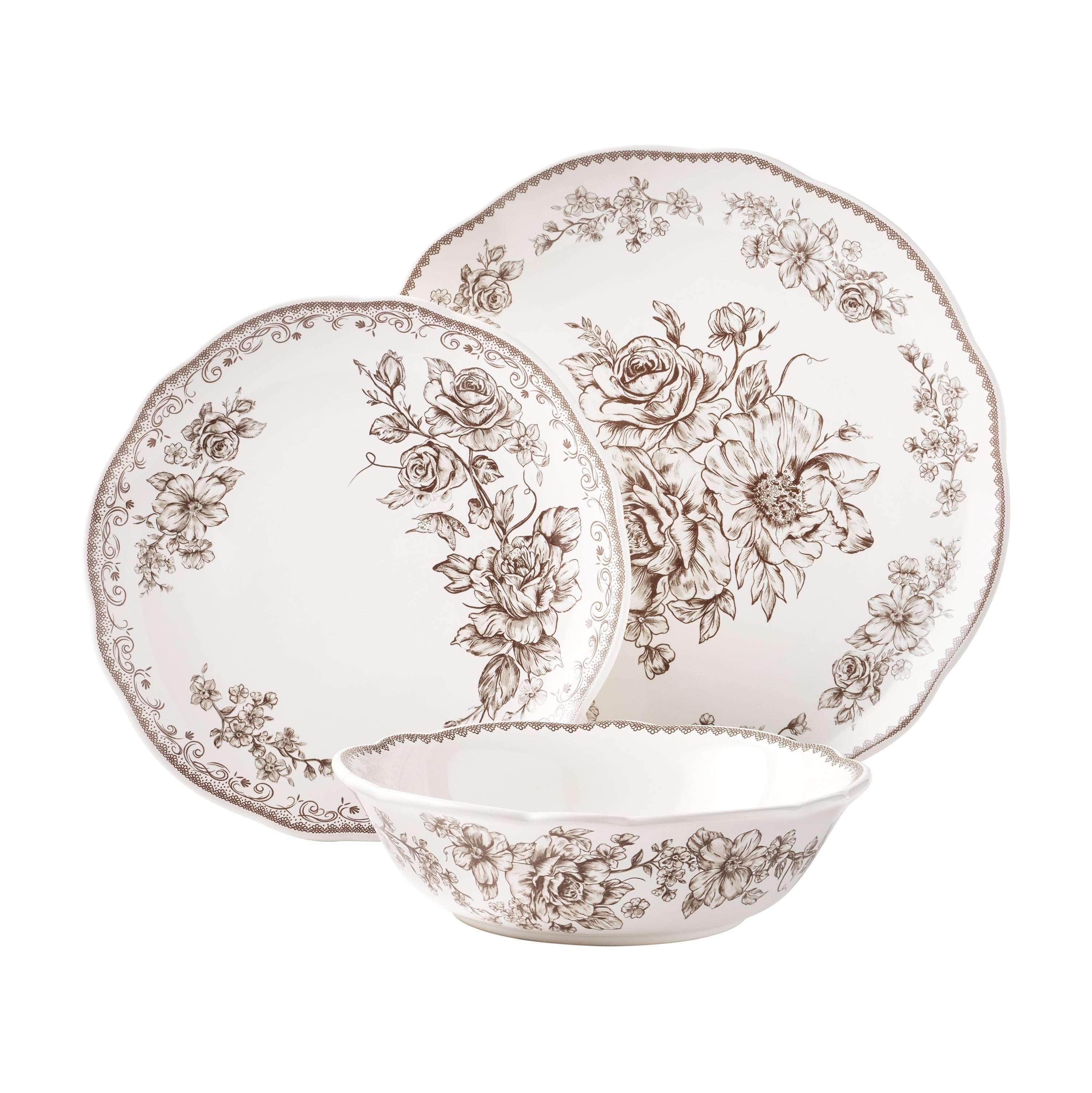 The Pioneer Woman Agatha 12-Piece Stoneware Dinnerware Set