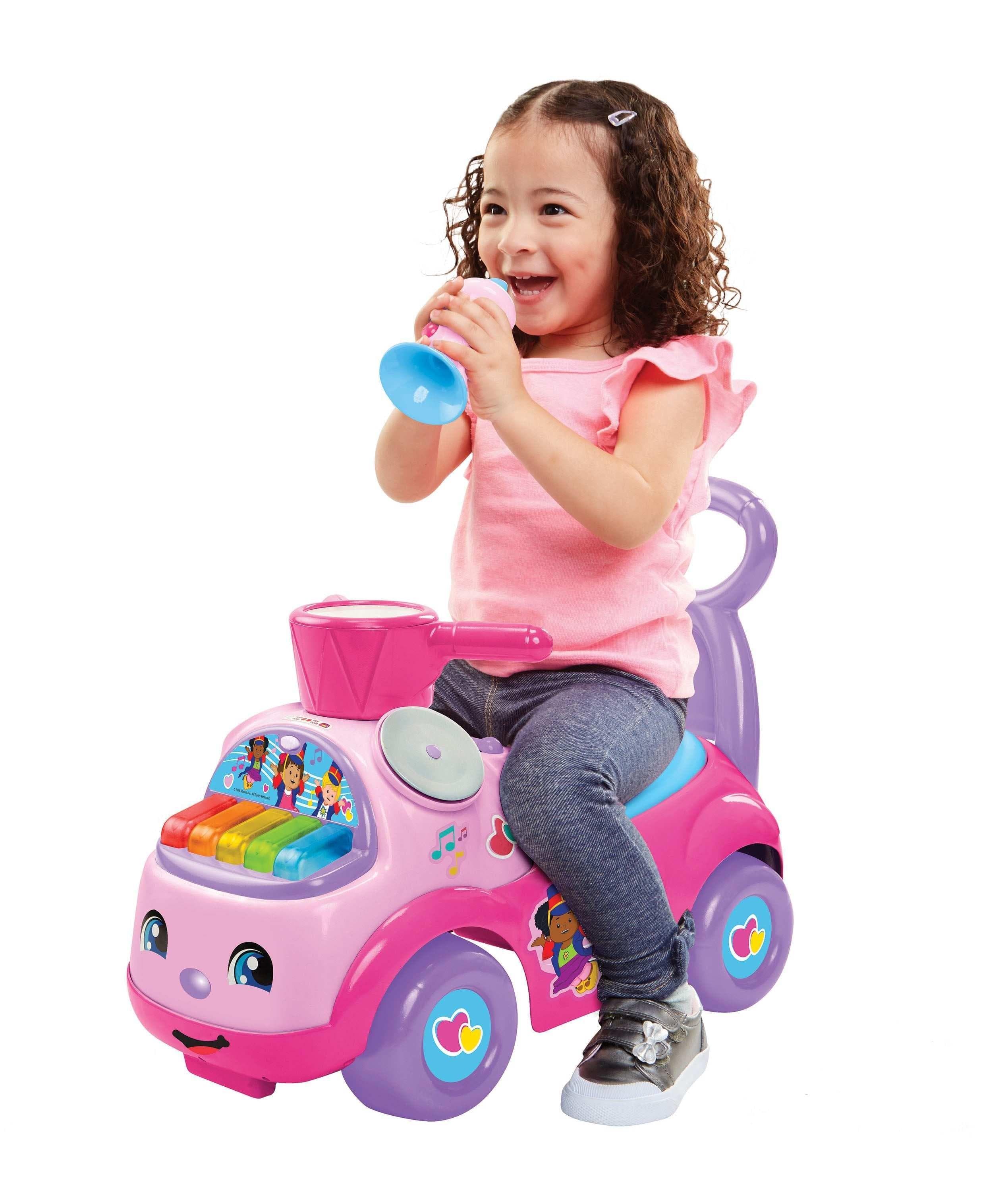 Fisher-Price Little People Music Parade Heart Preschool Push Ride-On with Lights and Sounds