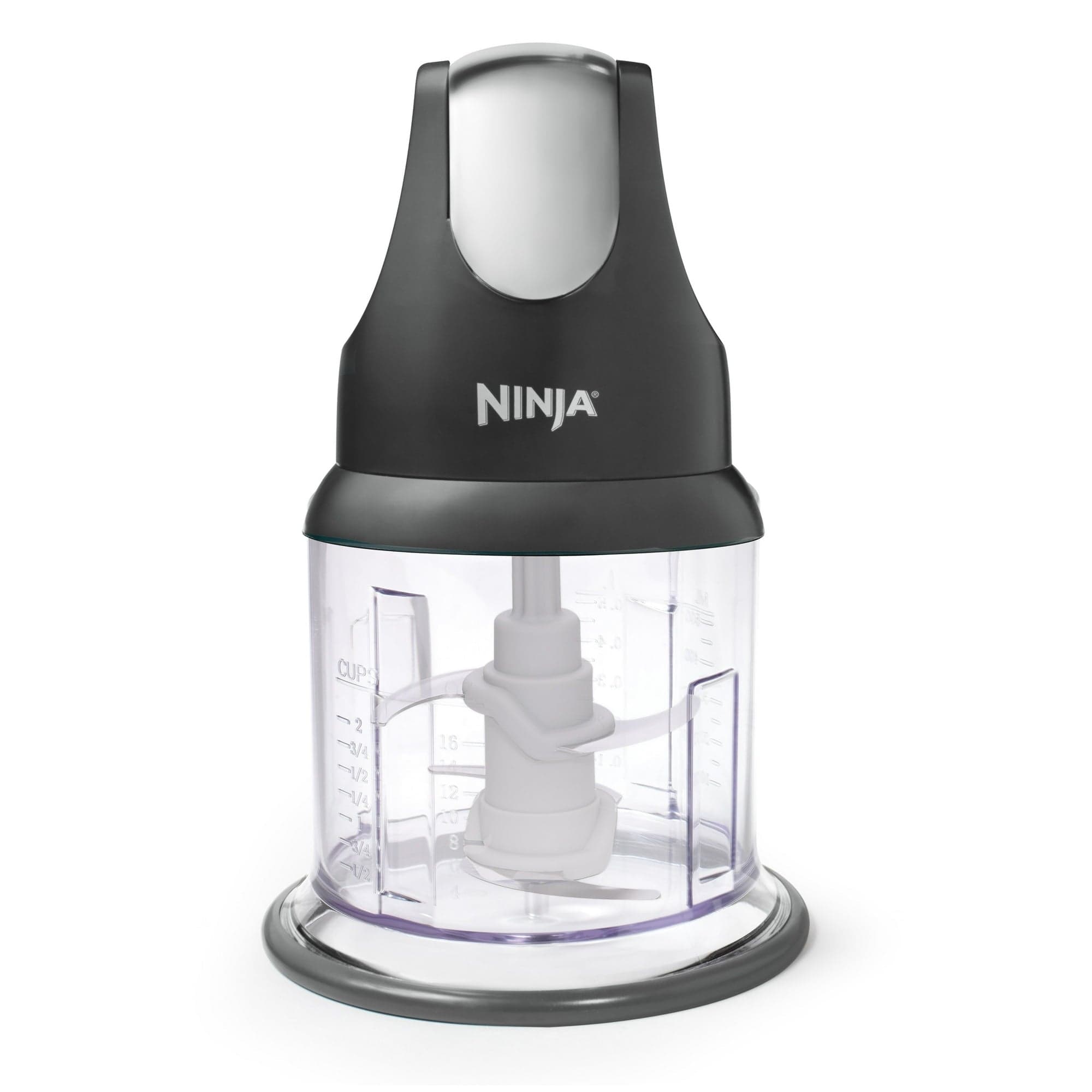 Ninja Express Chop 2-Cup Food Chopper, One-Touch Pulsing, Splash Guard and Storage Lid, NJ100, Gray