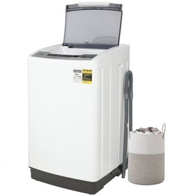 YOUNGFIT 20Lbs Portable Washing Machine, Full-Automatic Washer Machine with Drain Pump, LED Display, 10 Programs & 8 Water Levels for Apartments,Dorms