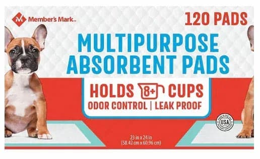 Member's Mark Multipurpose Absorbent Training Pads, 23" x 24",120 ct.
