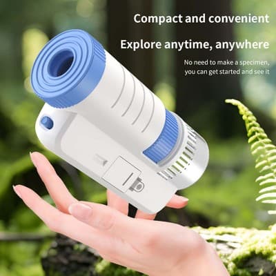 Kids' handheld microscope Optical HD portable microscope - Plastic - Fun Educational Toy - Gift for Kids