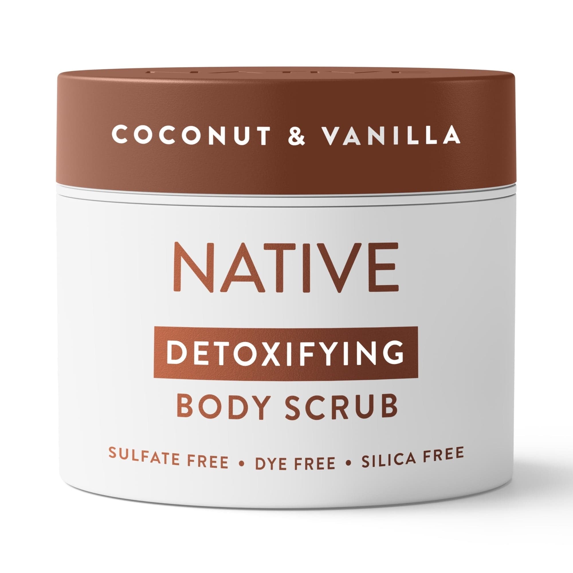 Native Detoxifying Body Scrub, Coconut & Vanilla, Gentle Exfoliation for Sensitive Skin, Plant Based Ingredients, for Women, 12 oz