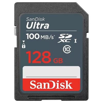 SanDisk Ultra 128 GB SDXC UHS I Memory Card 100 MBs