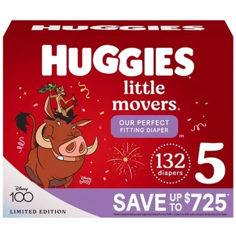 Huggies Little Movers Perfect Fitting Diapers (Sizes: 3-7)