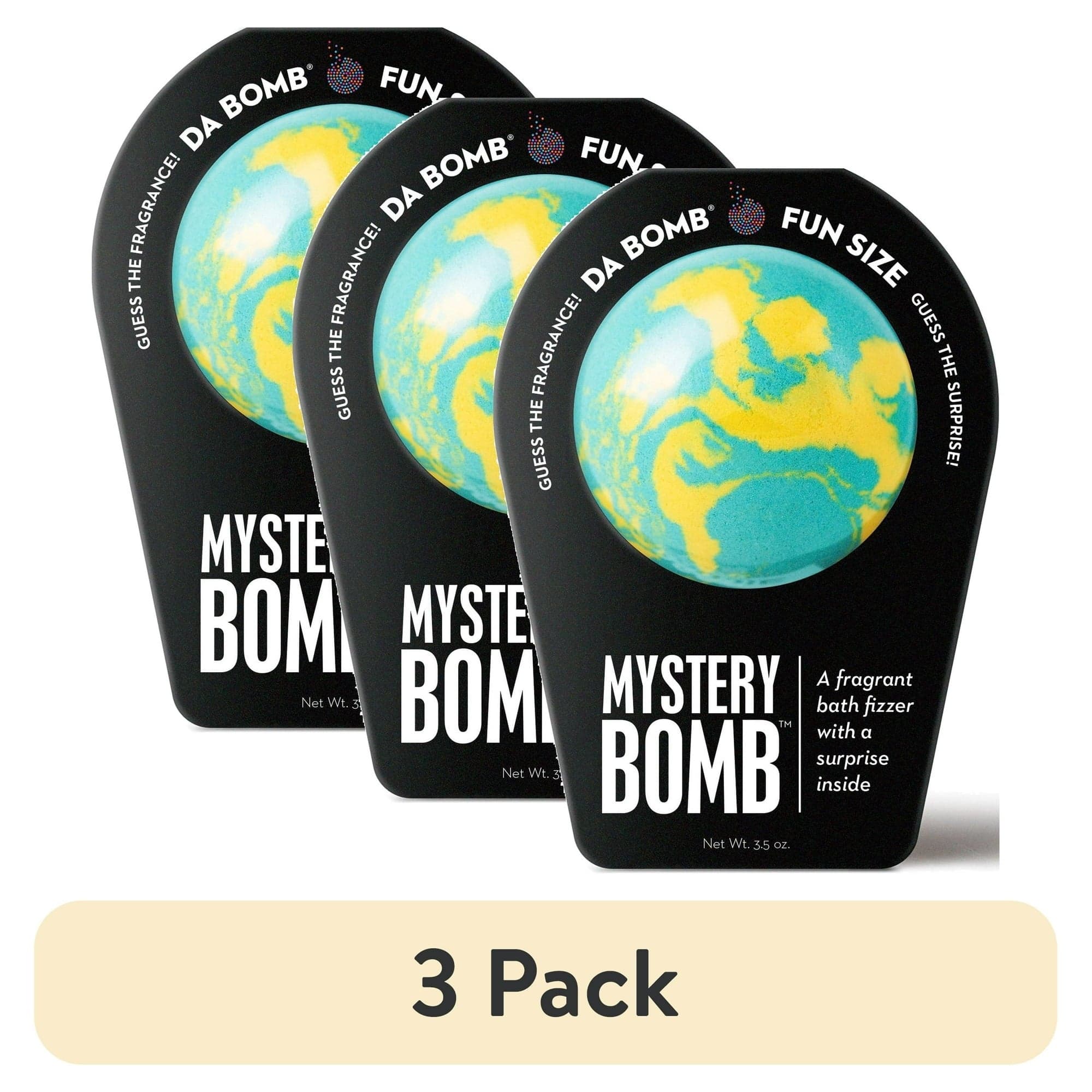 Da Bomb Bath Fizzers Mystery Bath Bomb, 3.5 oz (3 Pack)