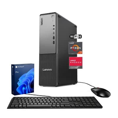 LENOVO ThinkCentre neo Business SFF Desktop, AMD Ryzen 7 250, AMD Radeon Graphics, 16GB DDR5, 512GB SSD, Win11 Pro, Black