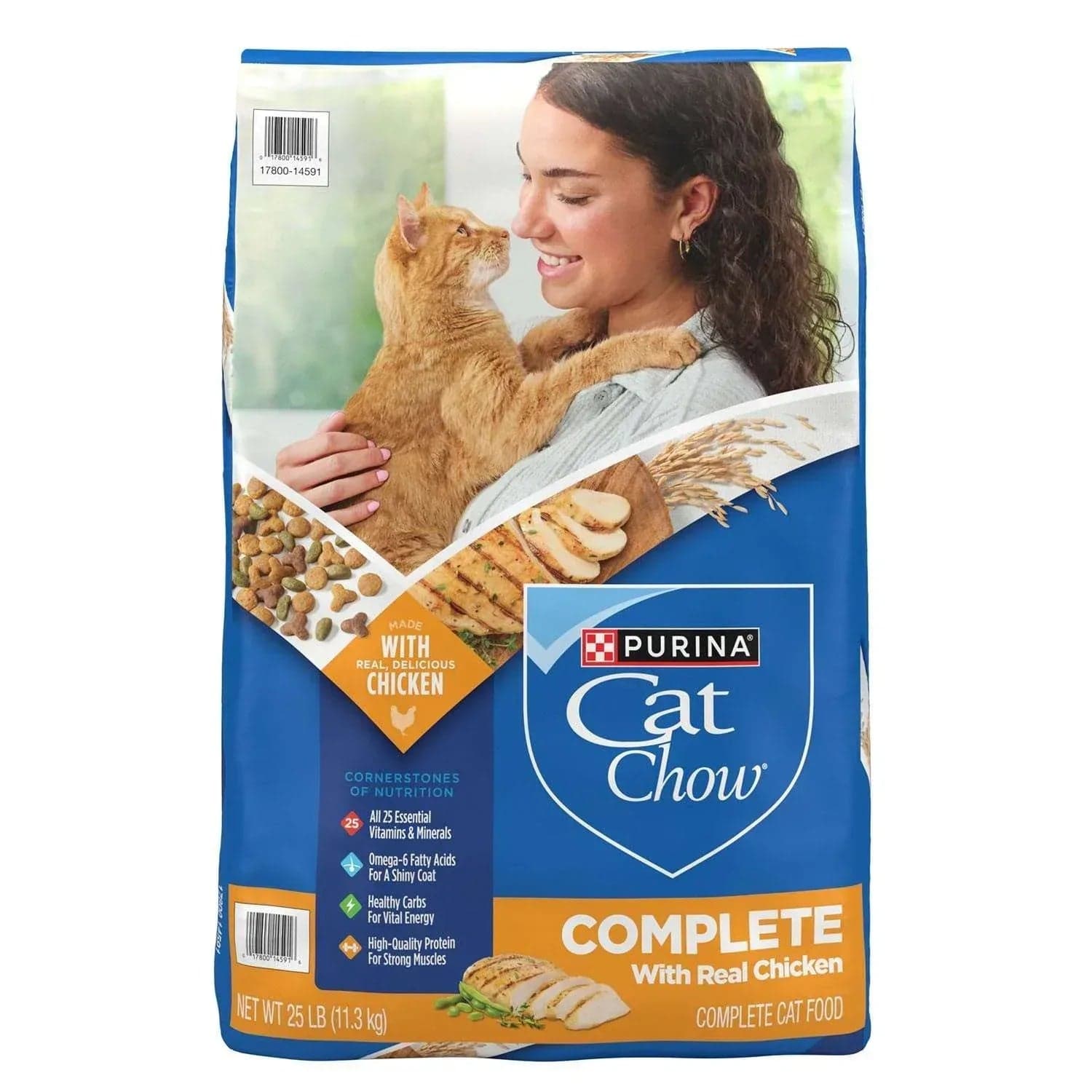 Purina, Cat Chow Complete, Chicken Flavored, Dry Cat Food, 25 lbs.