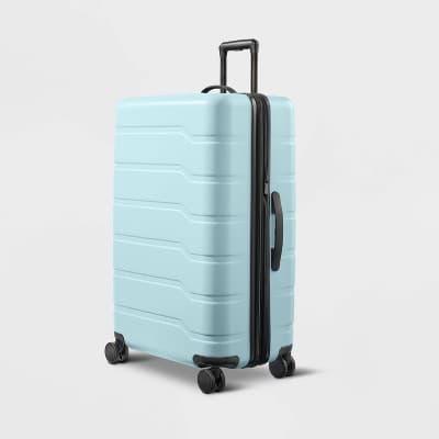 Hardside Large Checked Spinner Wheels Suitcase - Open Story Gray