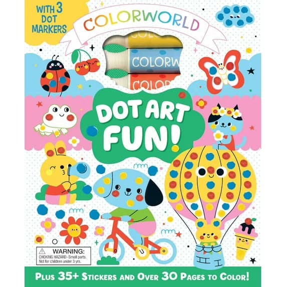 ColorWorld: Dot Art Fun! Plus 35+ Stickers and Over 30 Pages to Color, 64 Pages (Hardcover)