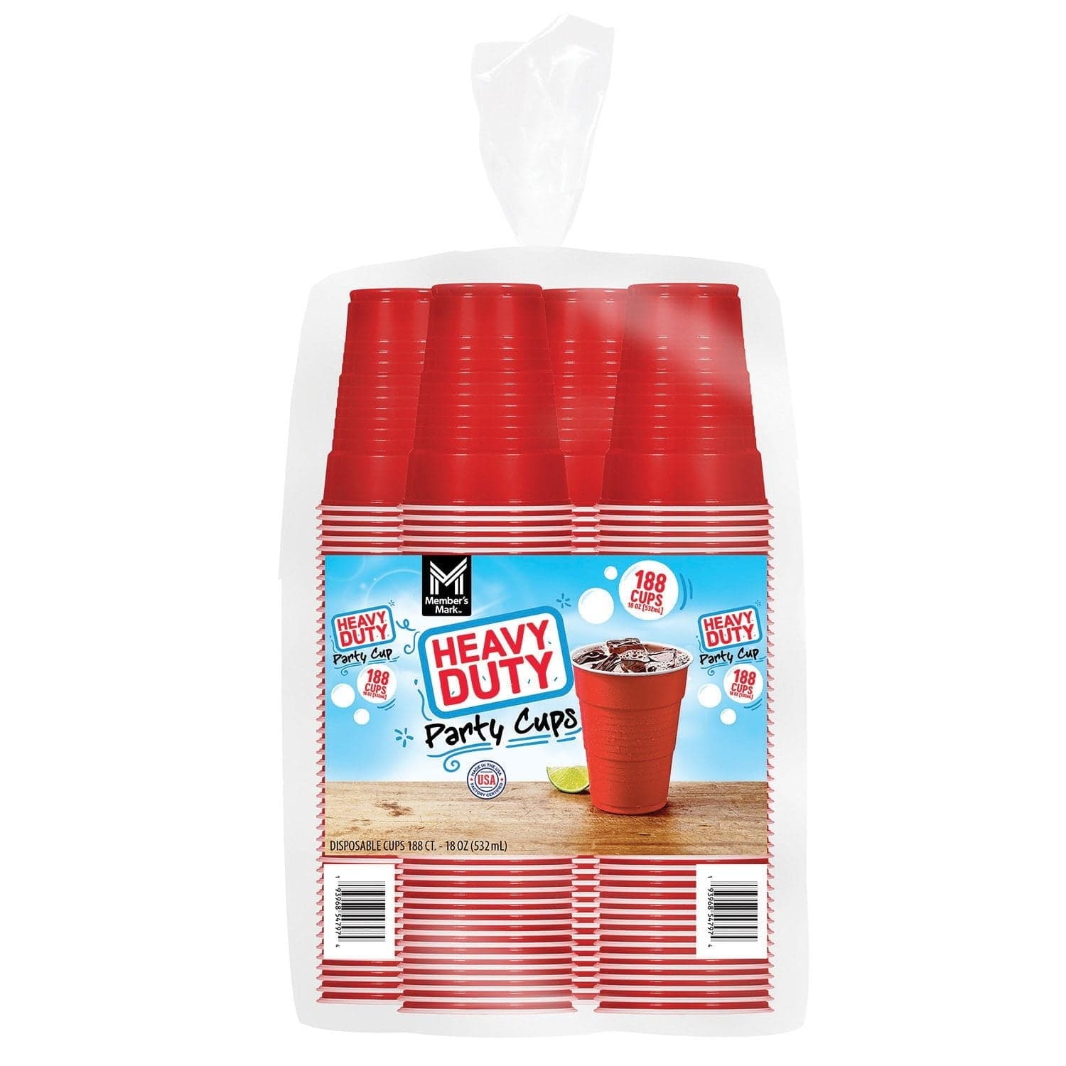 Member's Mark Heavy-Duty Red Cups, 18 oz. (188 ct.)