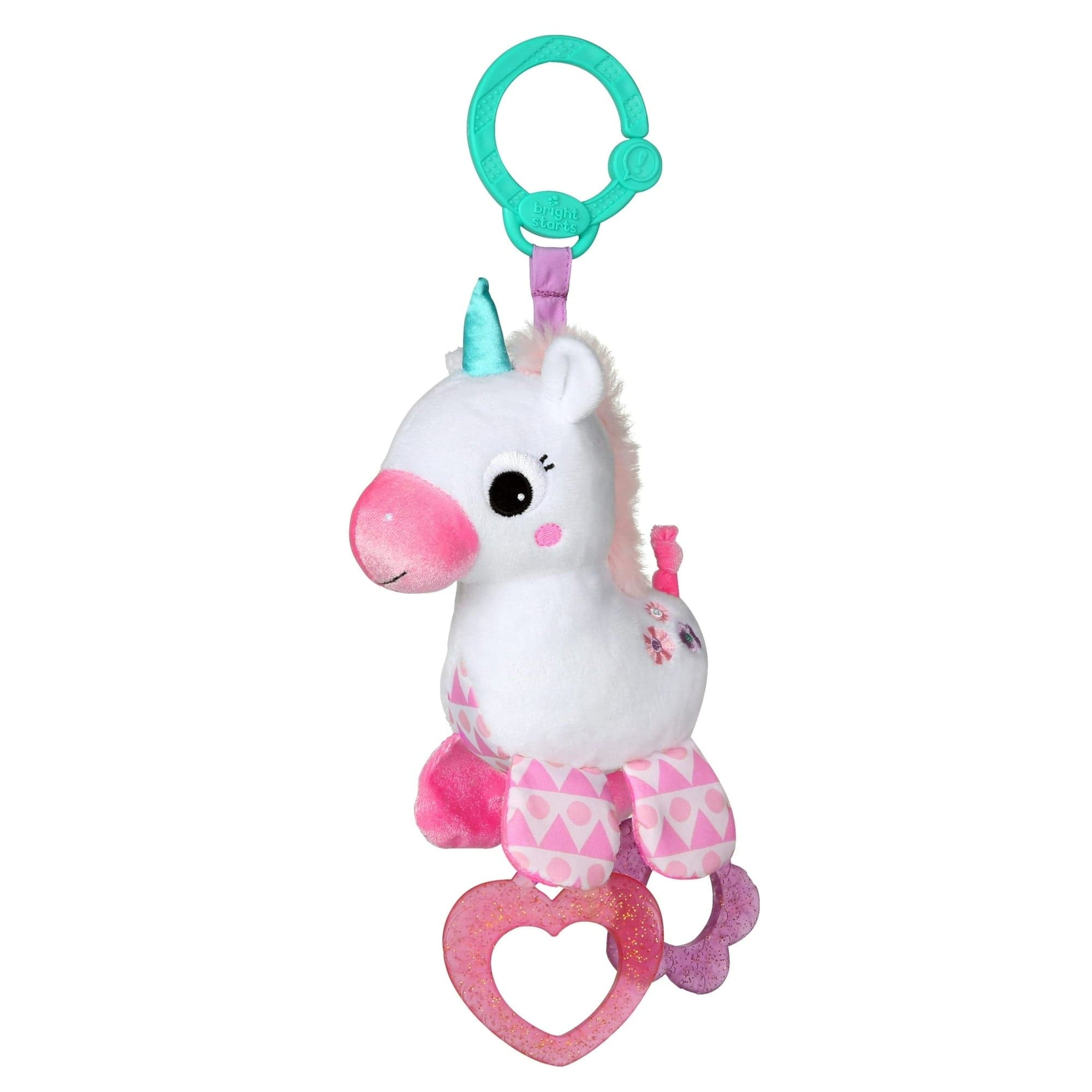 Bright Starts Sparkle & Shine Unicorn On-the-Go Take-Along Clip-On Toy