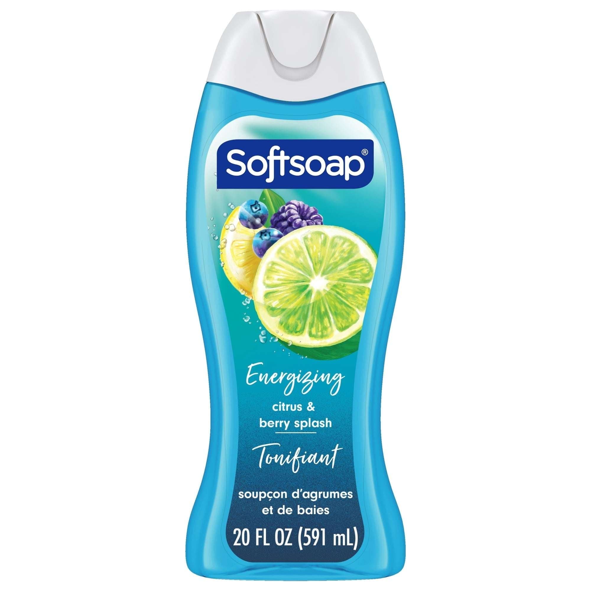 Softsoap Energizing Moisturizing Body Wash, Citrus and Berry Splash, 20 fl oz