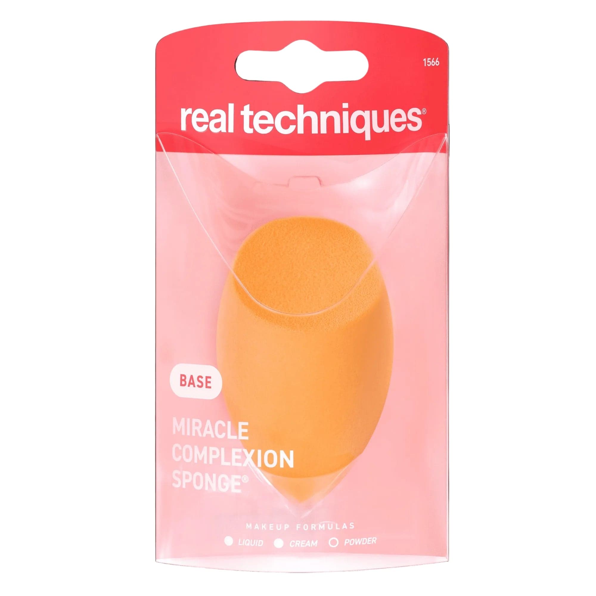 Real Techniques Miracle Complexion Sponge, Makeup Sponge for Liquids & Creams, Orange, 1 Count