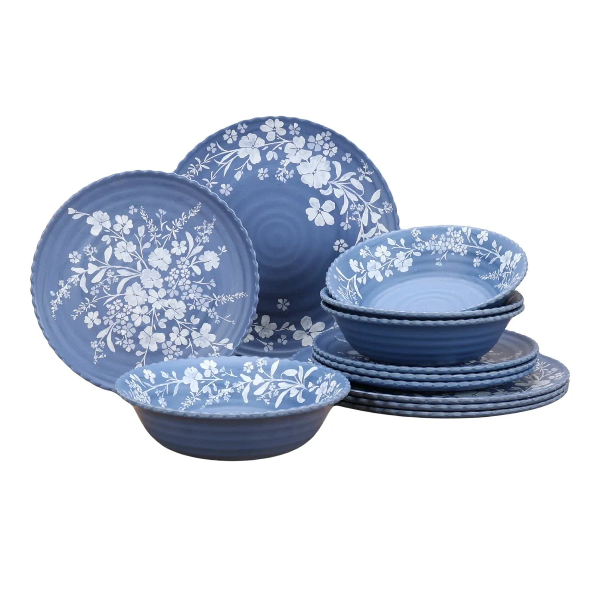 The Pioneer Woman 12-Piece Daisy Bamboo Melamine Dinnerware Set