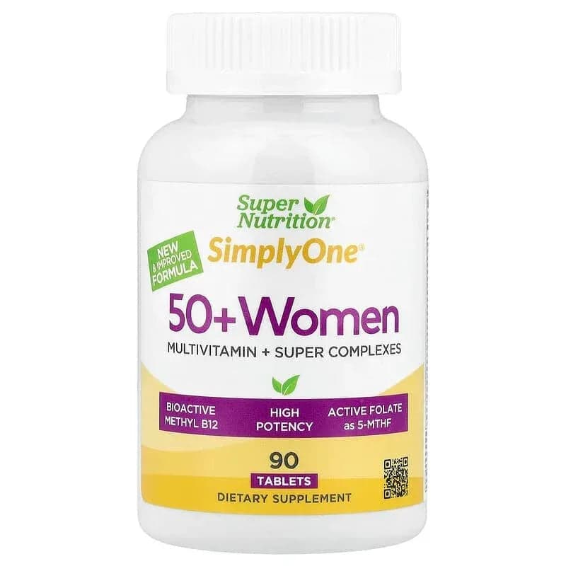 Super Nutrition Simply One 50+ Women Multivitamin with Super Complexes, 90 Tablets