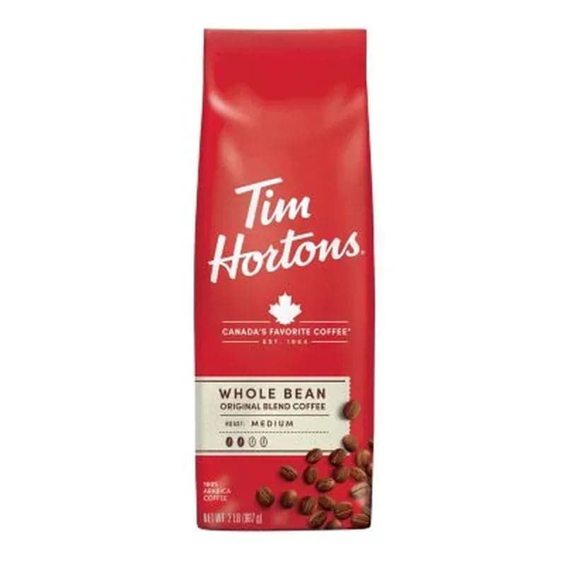 Tim Hortons Original Blend Medium Roast Whole Bean Coffee, 32 oz.
