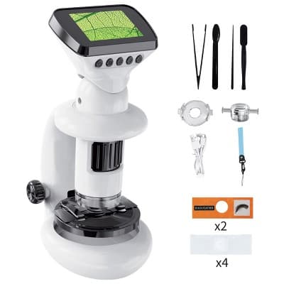 Contixo MS2 Kids WiFi Microscope with App, 200X-1000X Zoom, Camera & LED Lights, Portable STEM Science Toy Gift For Age 3-12