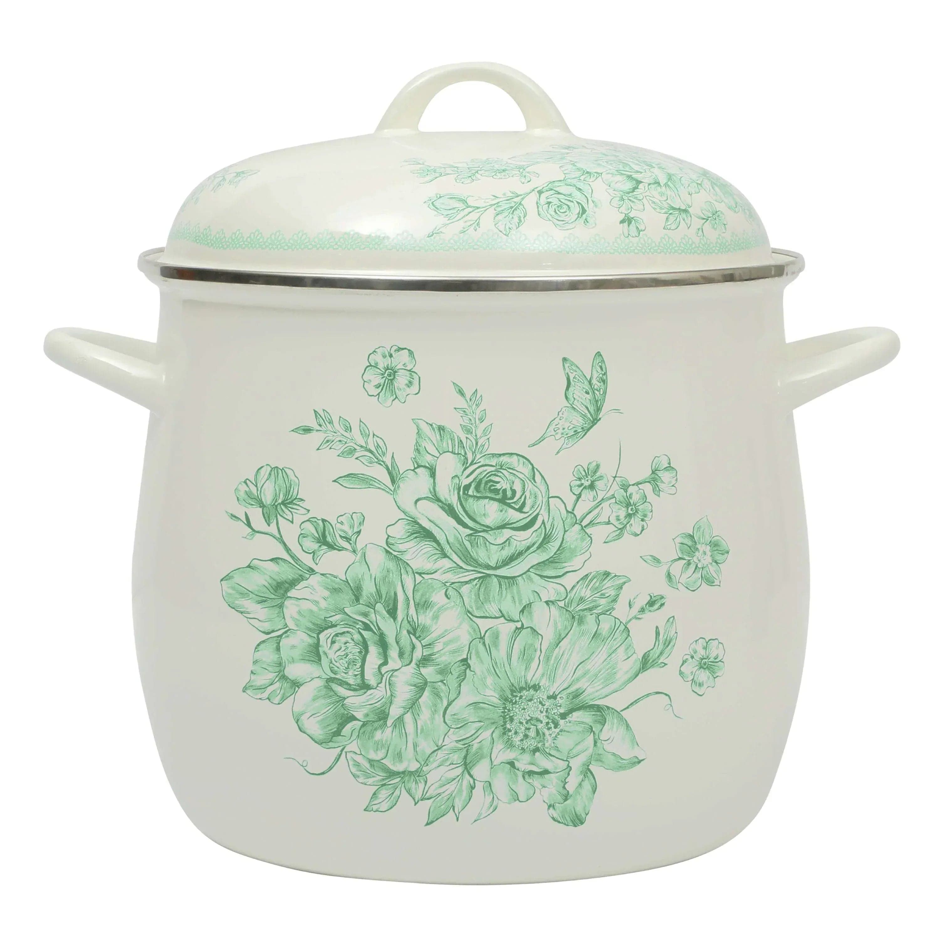 The Pioneer Woman Agatha 12-Quart Enamel on Steel Stock Pot