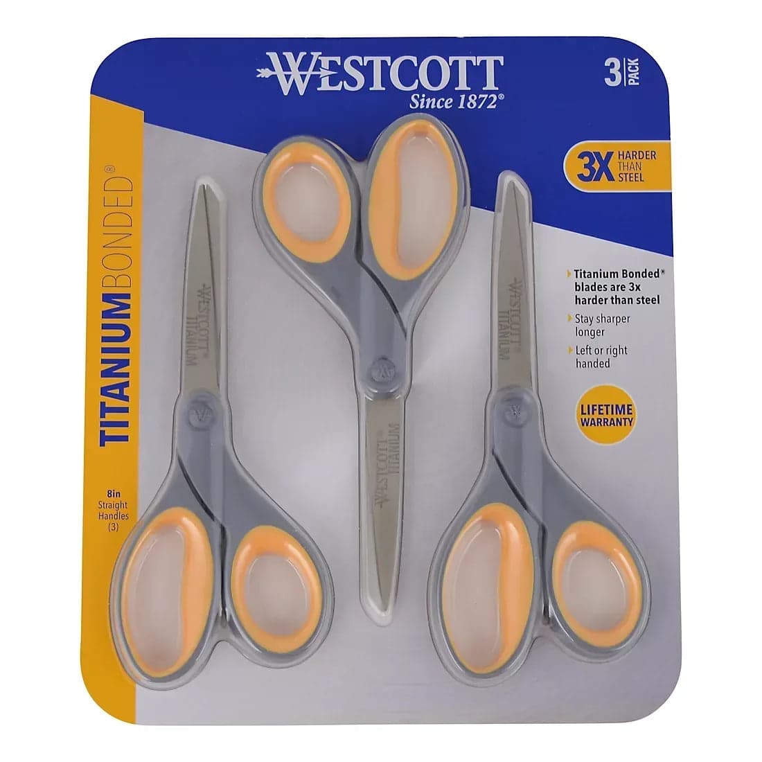 Westcott 8" Titanium Bonded Scissors, 3 pk.